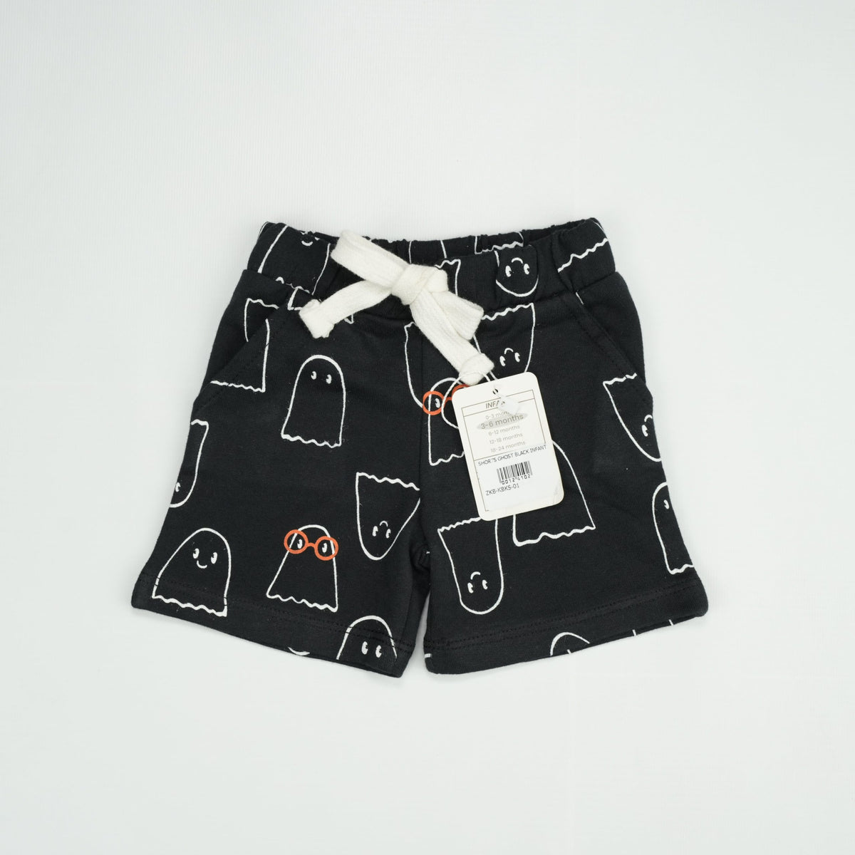 SHORTS GHOST BLACK INFANT - 0-3 Months