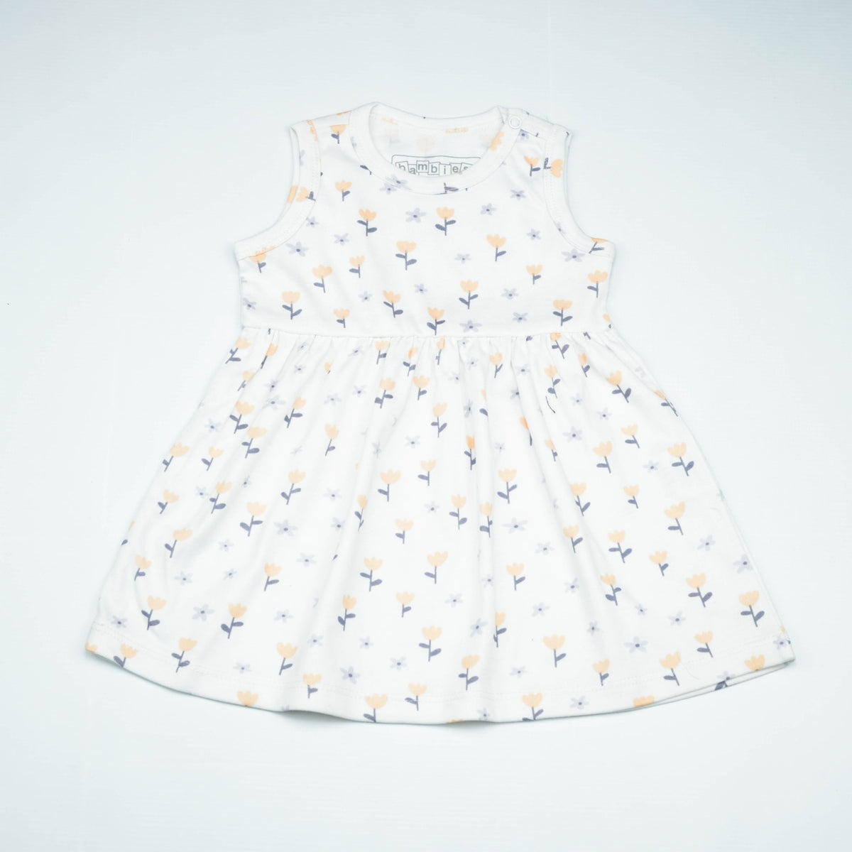 FROCK SLEVELESS WITH NET FLORAL INFANT - 0-3 Months