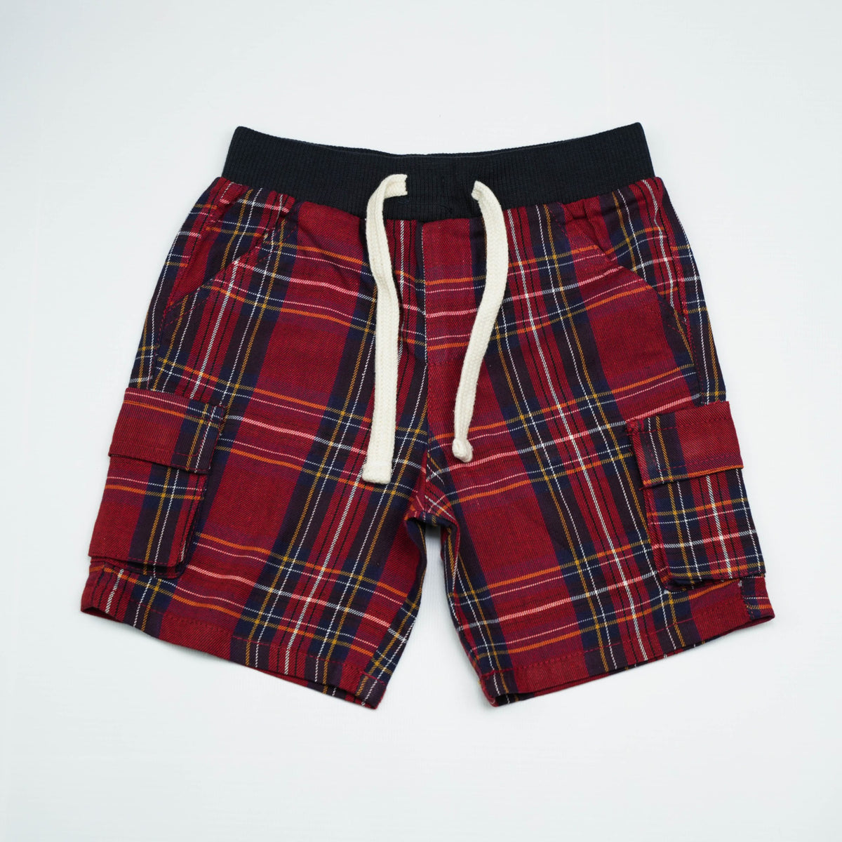 SHORTS DRAW STRING POCKET RED INFANT - 3-6 Months