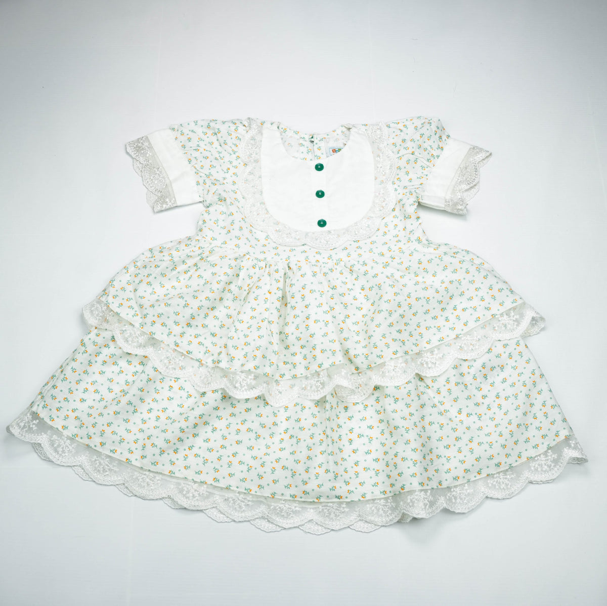 FROCK RETRO STYLE MULTI FLOWER TODDLER - 3-4 Years