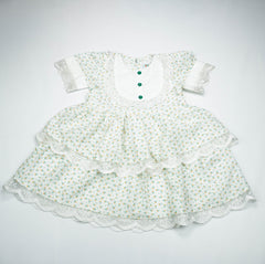 FROCK RETRO STYLE MULTI FLOWER TODDLER - 3-4 Years