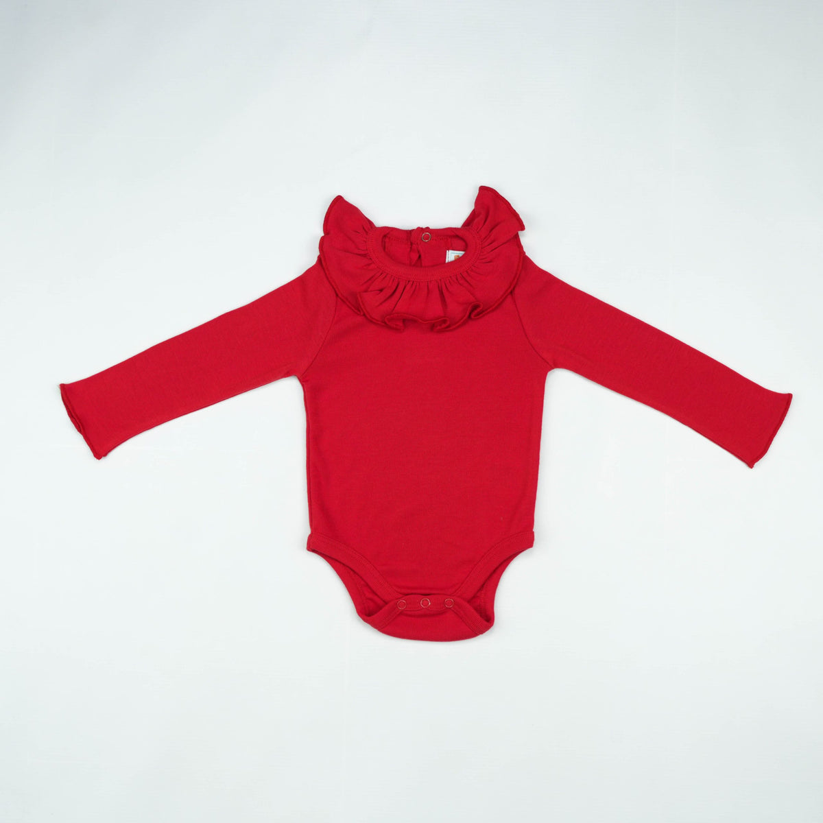 BOYDSUIT FRILL COLLAR RED INFANT - 0-3 Months