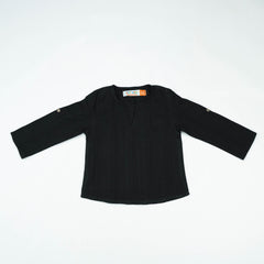 KURTI ROUND COLLAR BOYS BLACK INFANT - 6-12 Months