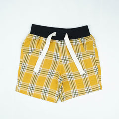 SHORTS DRAW STRING YELLOW INFANT - 6-12 Months