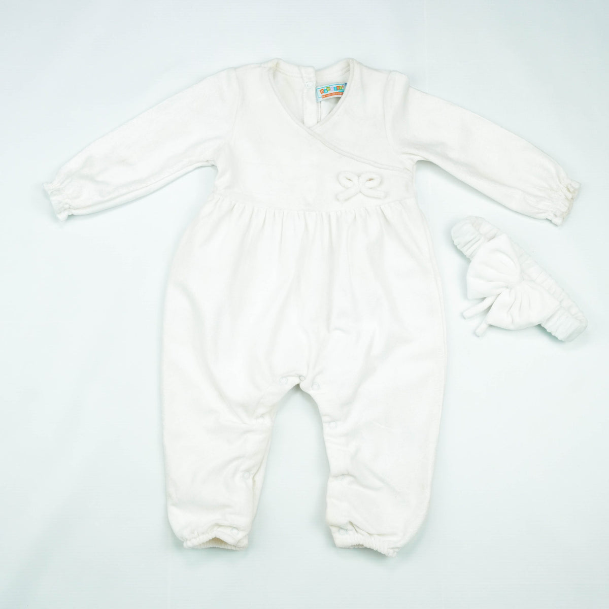 ROMPER FRILL BOTTOM WHITE INFANT - 0-3 Months