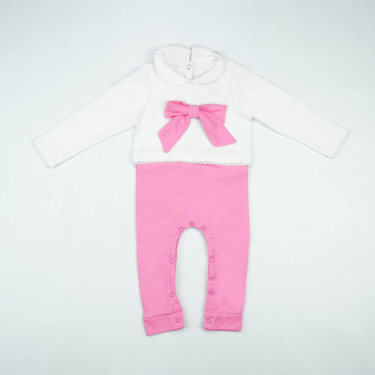 SLEEPSUIT CUT & SEW PINK OFF WHITE INFANT - 6-12 Months