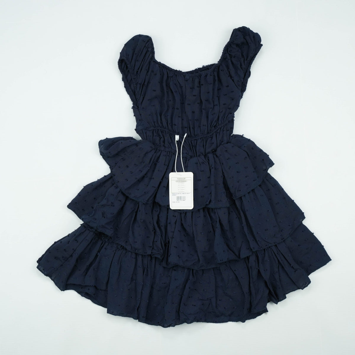 FROCK ELASTIC WASTE NAVY INFANT - 18-24 Months