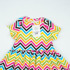 FROCK SLEVELESS ENVELOPE NECK MULTI STRIPES INFANT - 6-12 Months