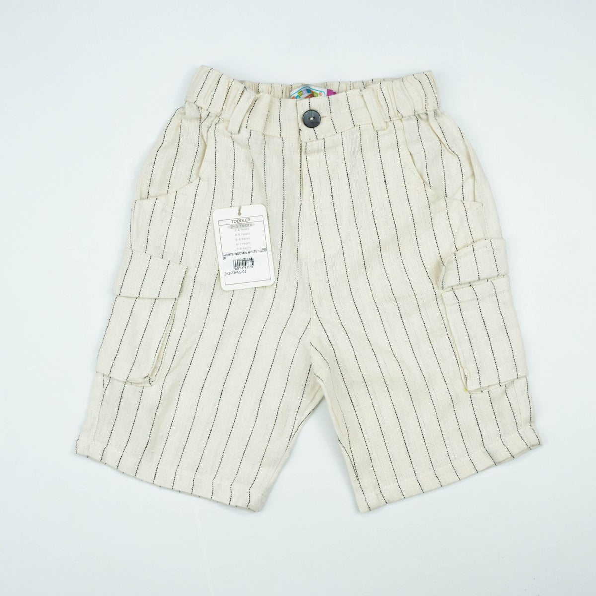 SHORTS WOOVEN WHITE TODDLER - 6-7 Years