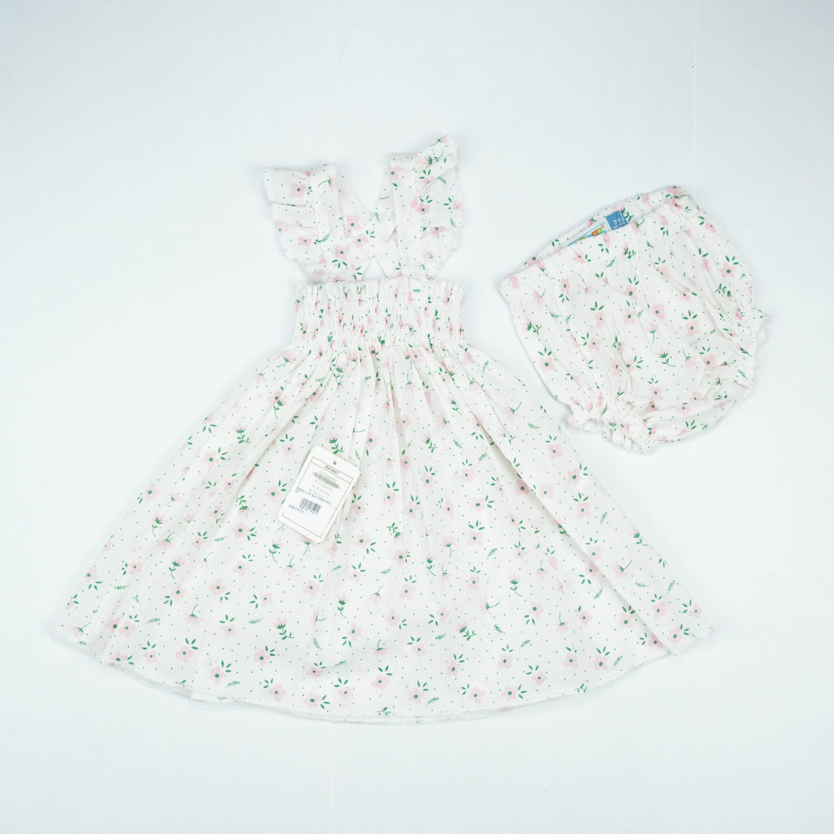 FROCK 2 PC SUIT PINK INFANT - New Born