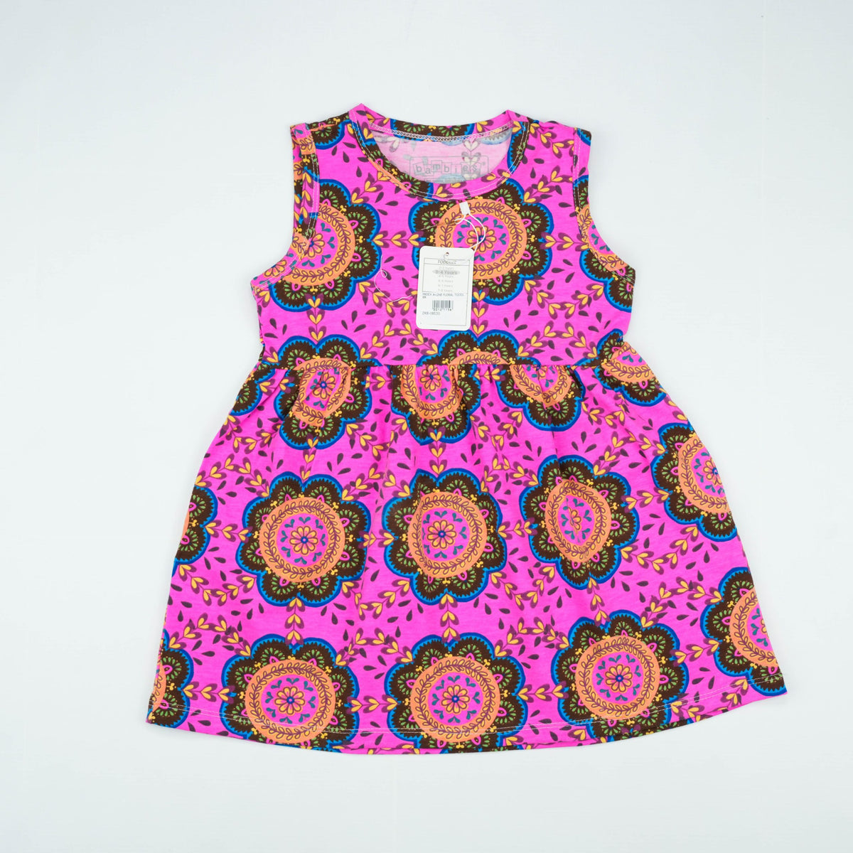 FROCK A-LINE FLORAL TODDLER - 6-7 Years