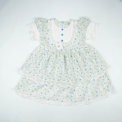 FROCK RETRO STYLE GREEN FLOWER TODDLER - 4-5 Years