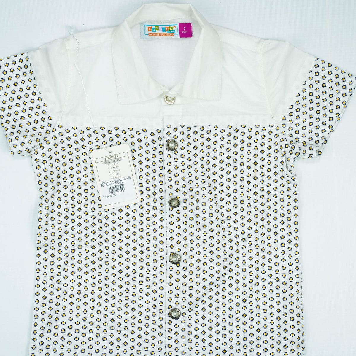 SHIRT CUT & SEW BOYS ABTRACT FLOWER TODDLER - 4-5 Years