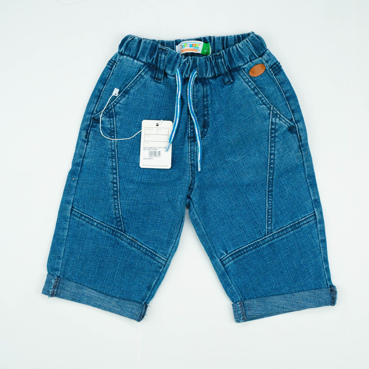 DENIM BERMUDA  WITH DORI MID WASH INFANT - 3-4 Years, Blue