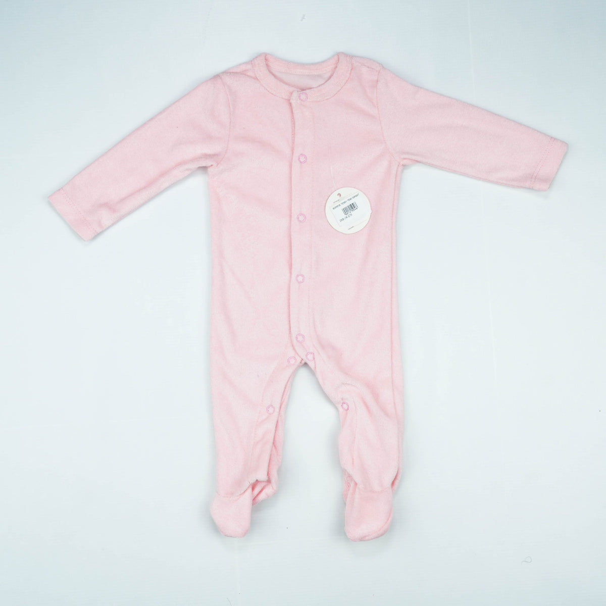 ROMPER TERRY PINK INFANT - New Born