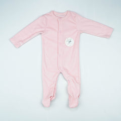 ROMPER TERRY PINK INFANT - New Born