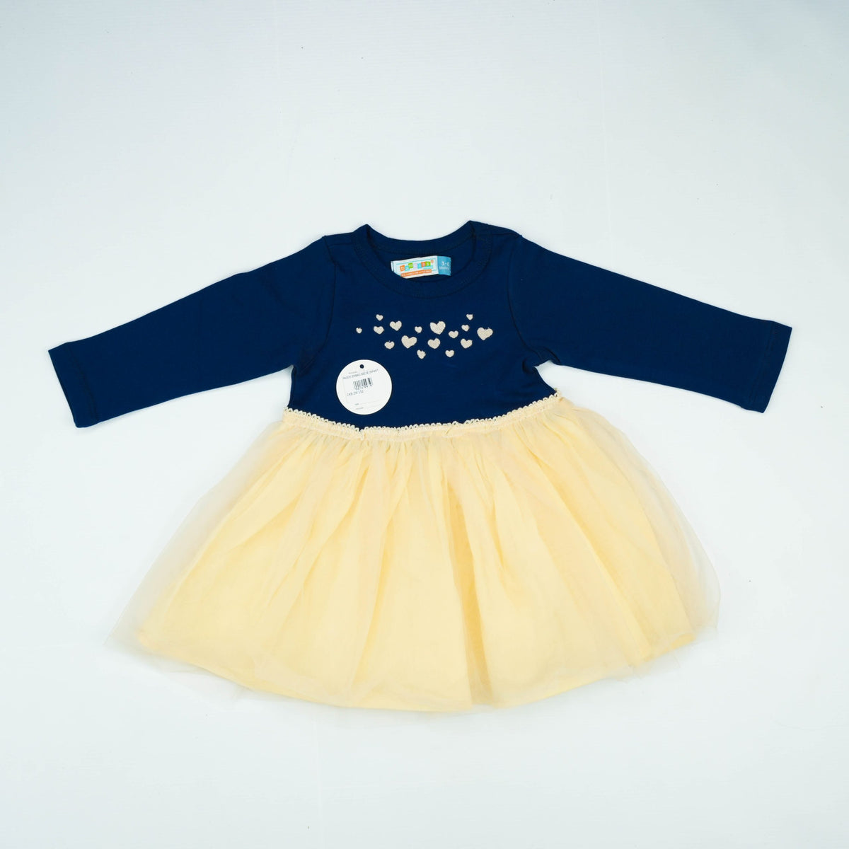 FROCK EMBRO BEIGE INFANT - 12-18 Months