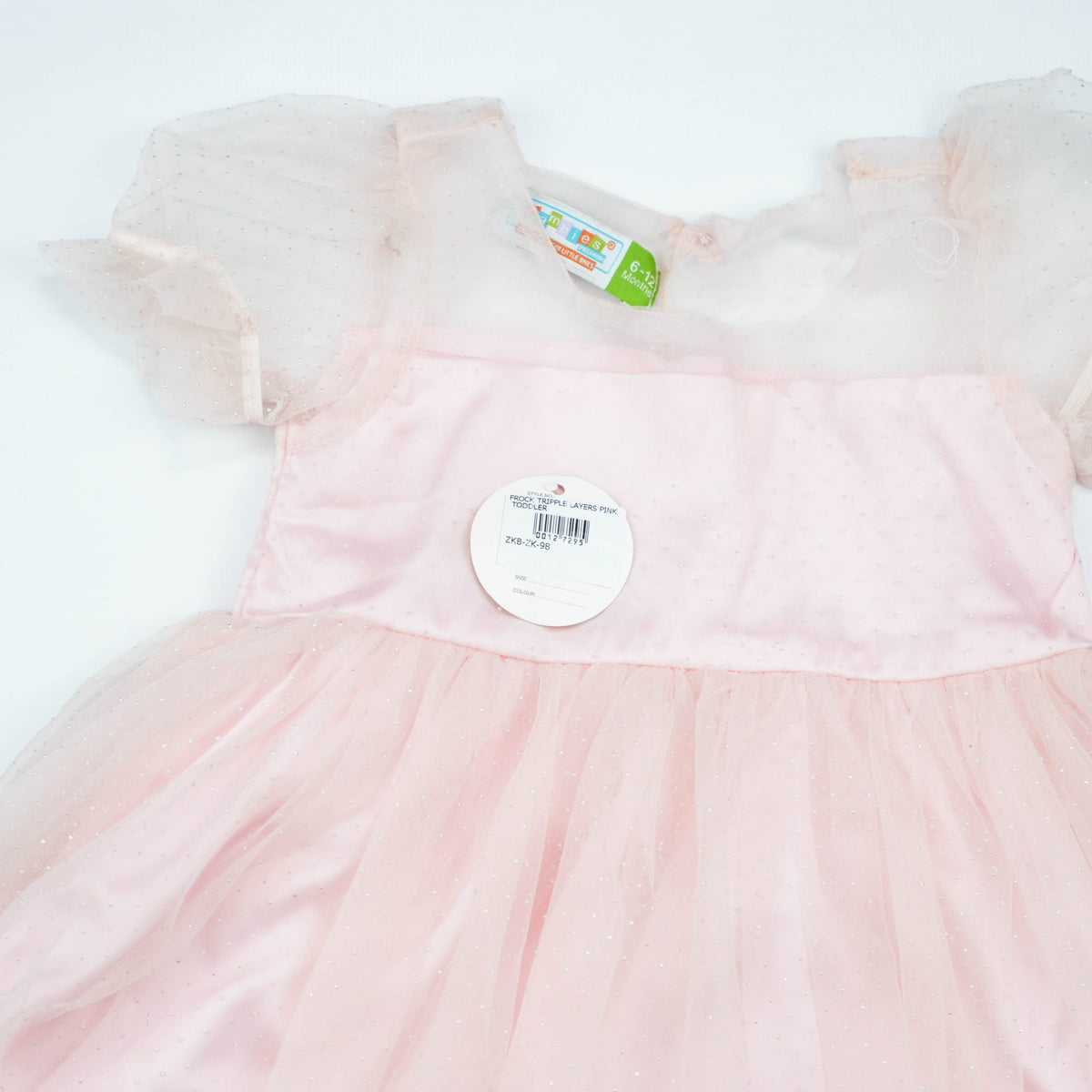 FROCK TRIPPLE LAYERS PINK TODDLER - 12-18 Months