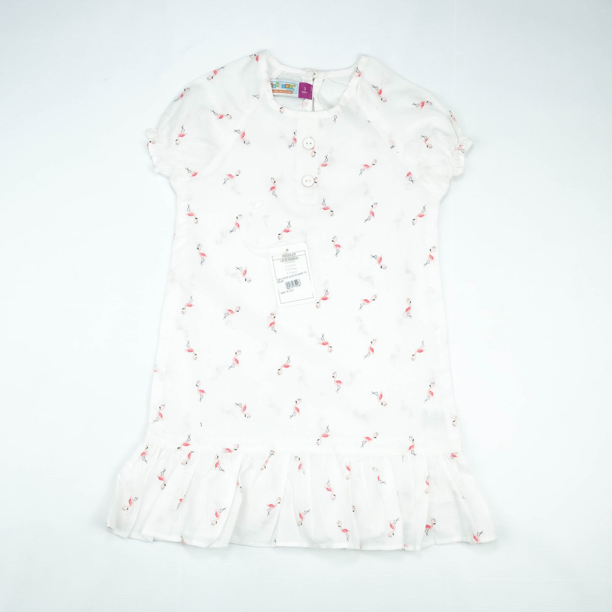 TOP WHITE LILAC FLOWER TODDLER - 3-4 Years