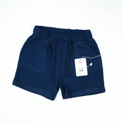 SHORTS DRAW STRING NAVY - 3-6 Months