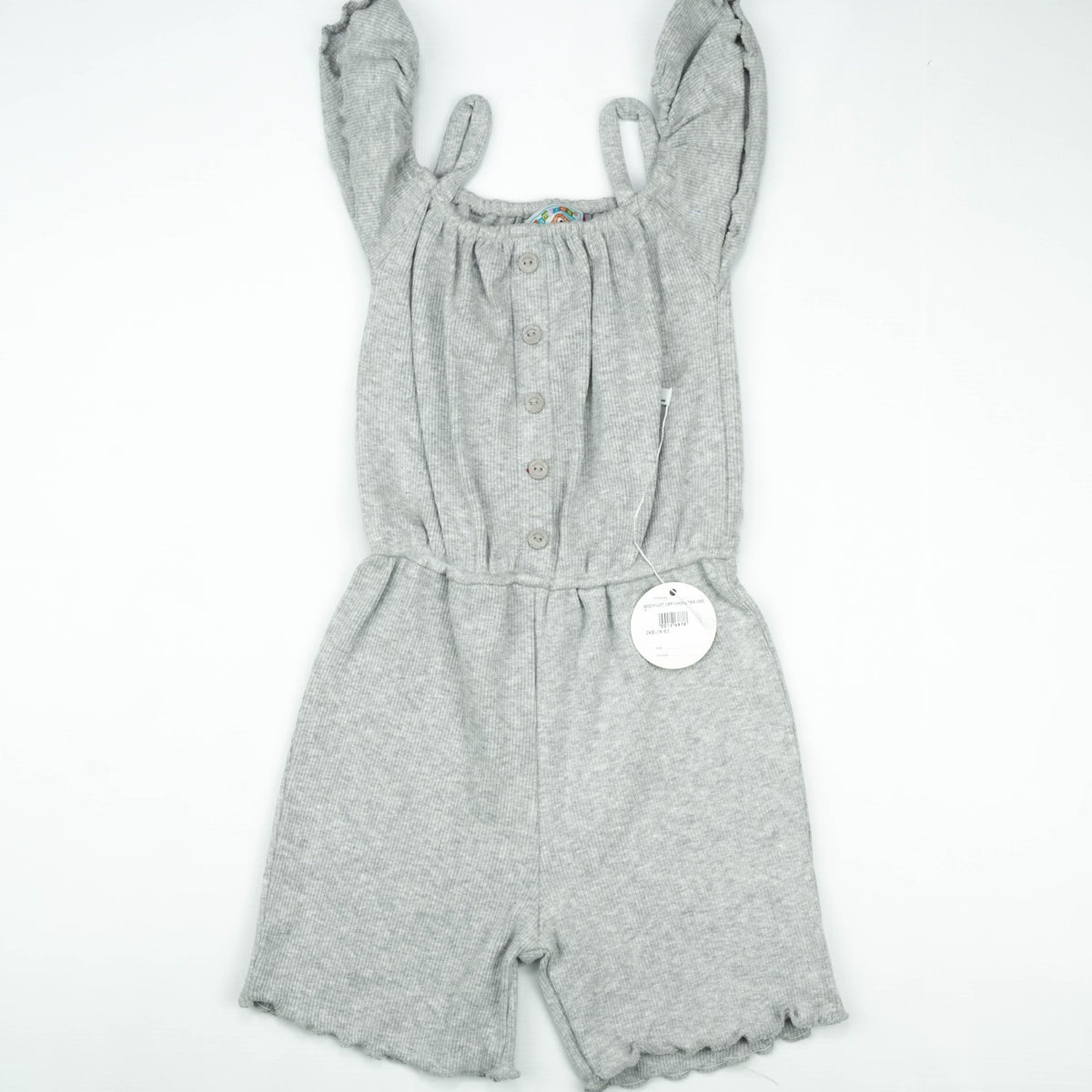 BODYSUIT OFF SHOULDER GREY - 3-4 Years