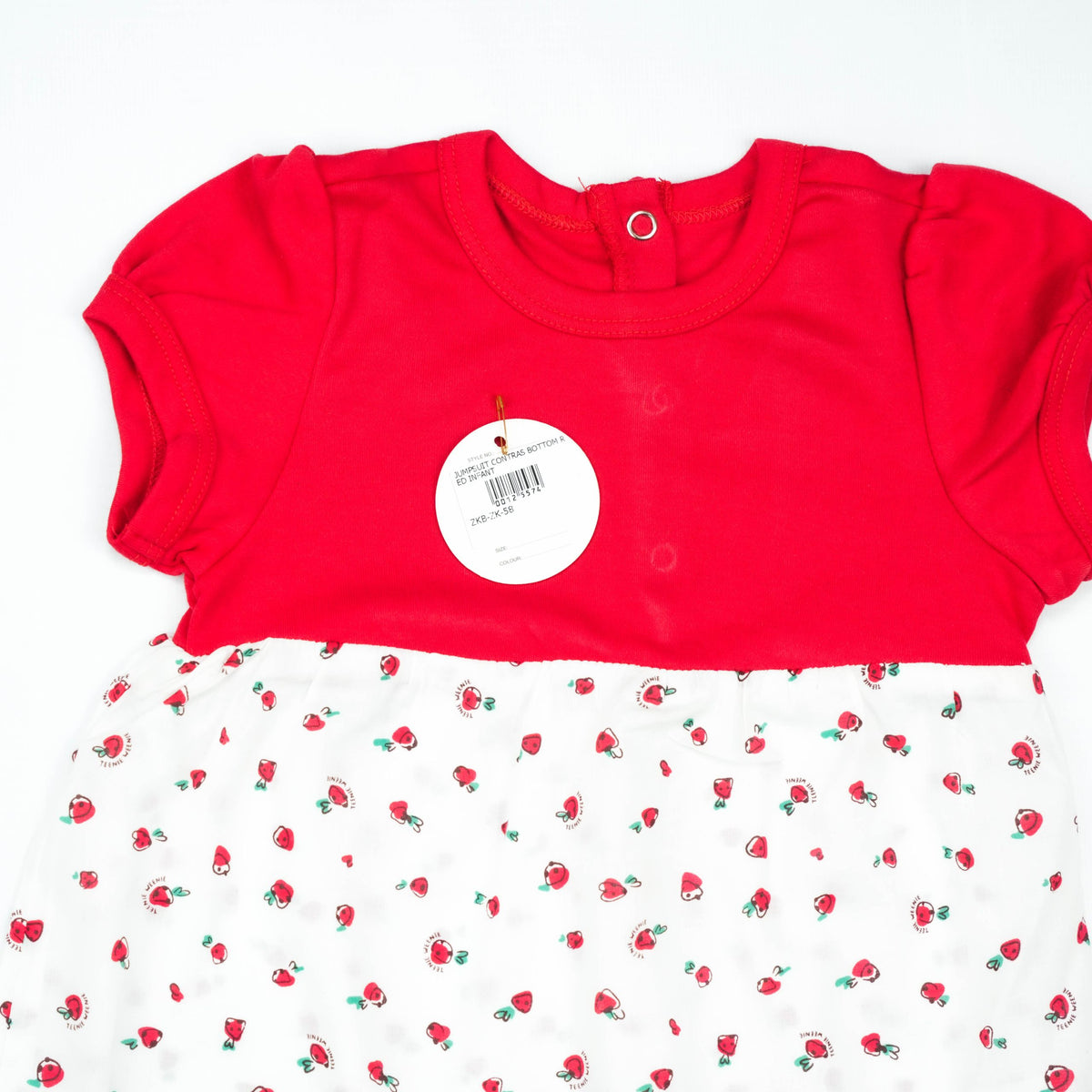 JUMPSUIT CONTRAS BOTTOM RED INFANT - 3-6 Months