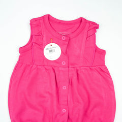 JUMPSUIT FRILL SHOULDER ORANGE INFANT - 0-3 Months