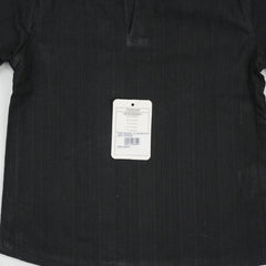 KURTI ROUND COLLAR BOYS BLACK TODDLER - 5-6 Years