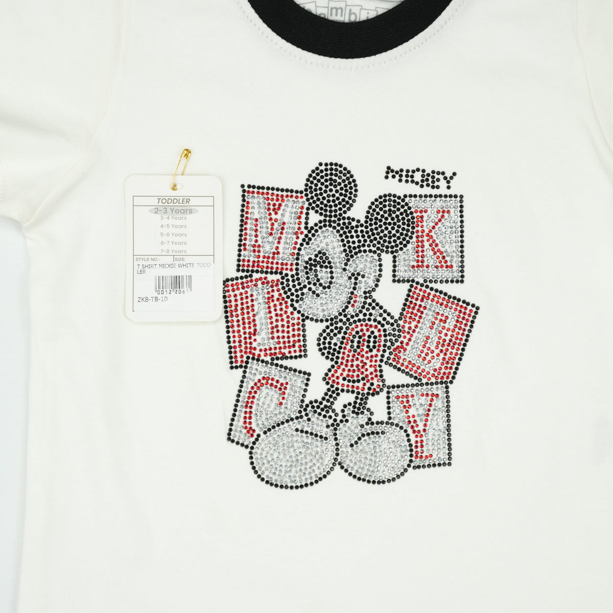 T SHIRT MICKIE WHITE TODDLER - 5-6 Years
