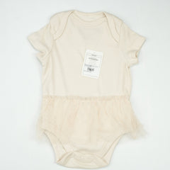 BODYSUIT WITH FRILL OFF WHITE INFANT - 0-3 Months