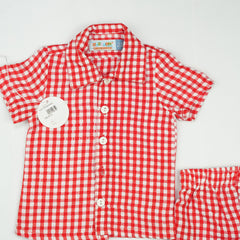 SUIT 3 PC BOYS RED - 6-12 Months