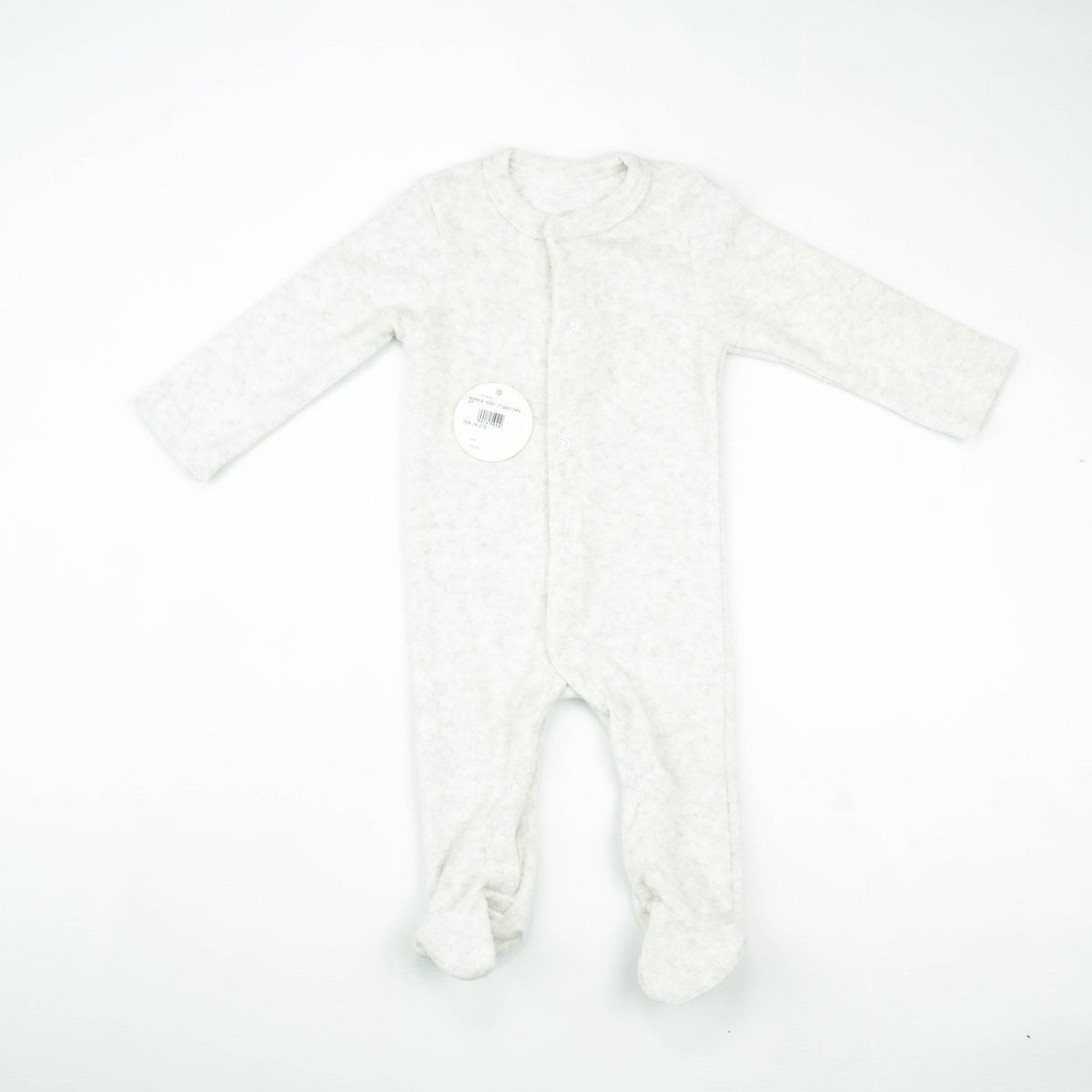 ROMPER TERRY LT GREY INFANT - 0-3 Months