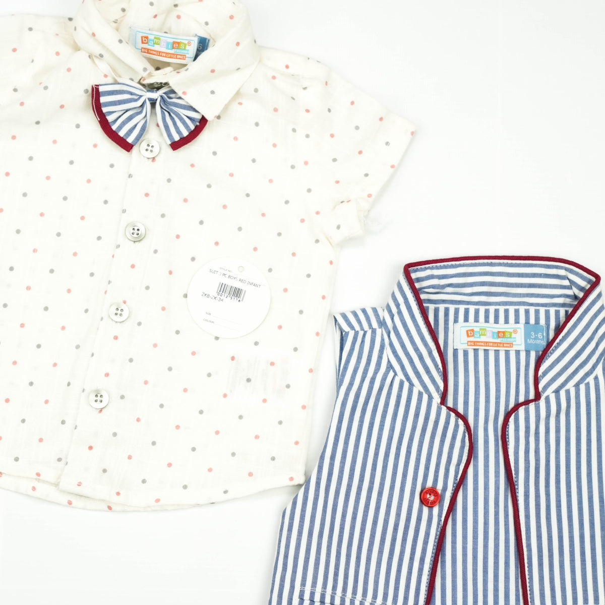 SUIT 3 PC BOYS RED INFANT - 12-18 Months