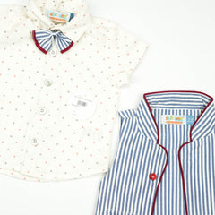 SUIT 3 PC BOYS RED INFANT - 6-12 Months