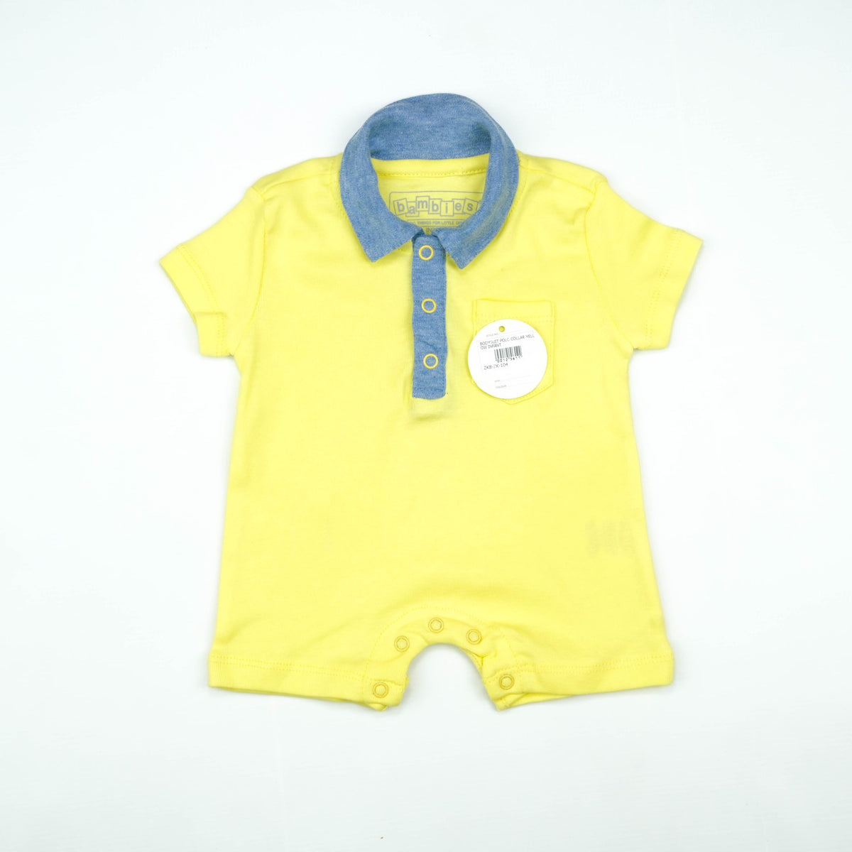 BODYSUIT POLO COLLAR YELLOW INFANT - 0-3 Months