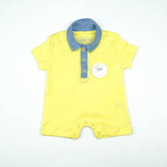 BODYSUIT POLO COLLAR YELLOW INFANT - 0-3 Months