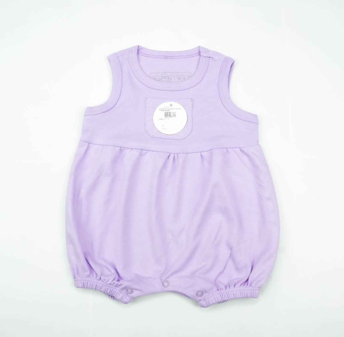 JUMPSUIT KANGROO POCKET LT PINK INFANT - 0-3 Months