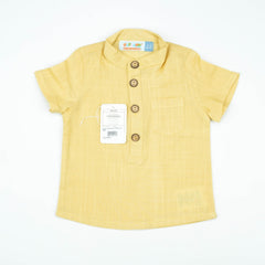 SHIRT KURTI BOYS PEACH INFANT - 6-12 Months