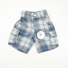 SHORTS WOOVEN BLUE INFANT - 6-12 Months