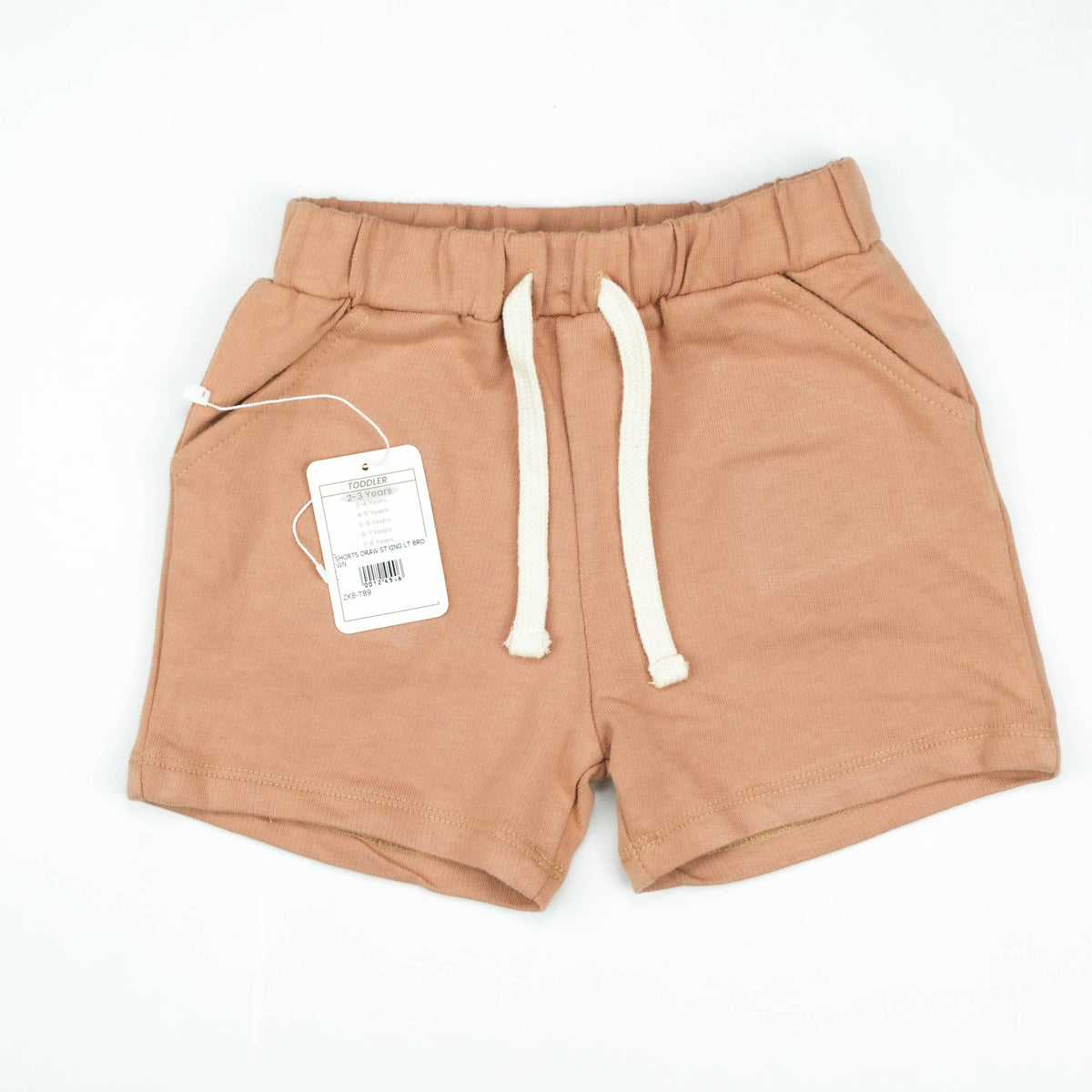 SHORTS DRAW STRING LT BROWN - 4-5 Years