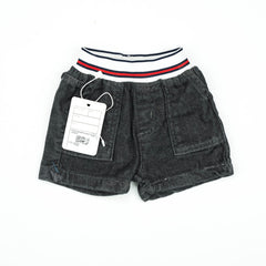 DENIM SHORTS GREY ELASTIC INFANT - 3-6 Months