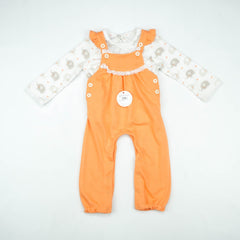 SUIT 2 PC ROMPER ORANGE INFANT - 6-12 Months