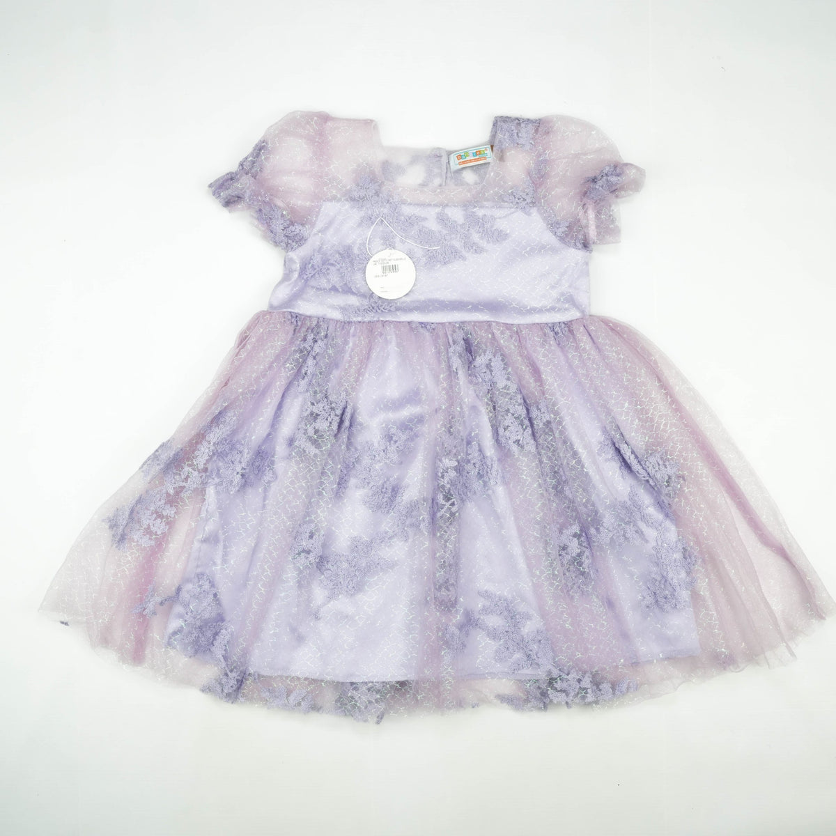 FROCK WITH NET SLEEVES LILAC TODDLER - 4-5 Years