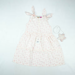 FROCK FLAIR FRILL BODY PINK FLORAL TODDLER - 3-4 Years