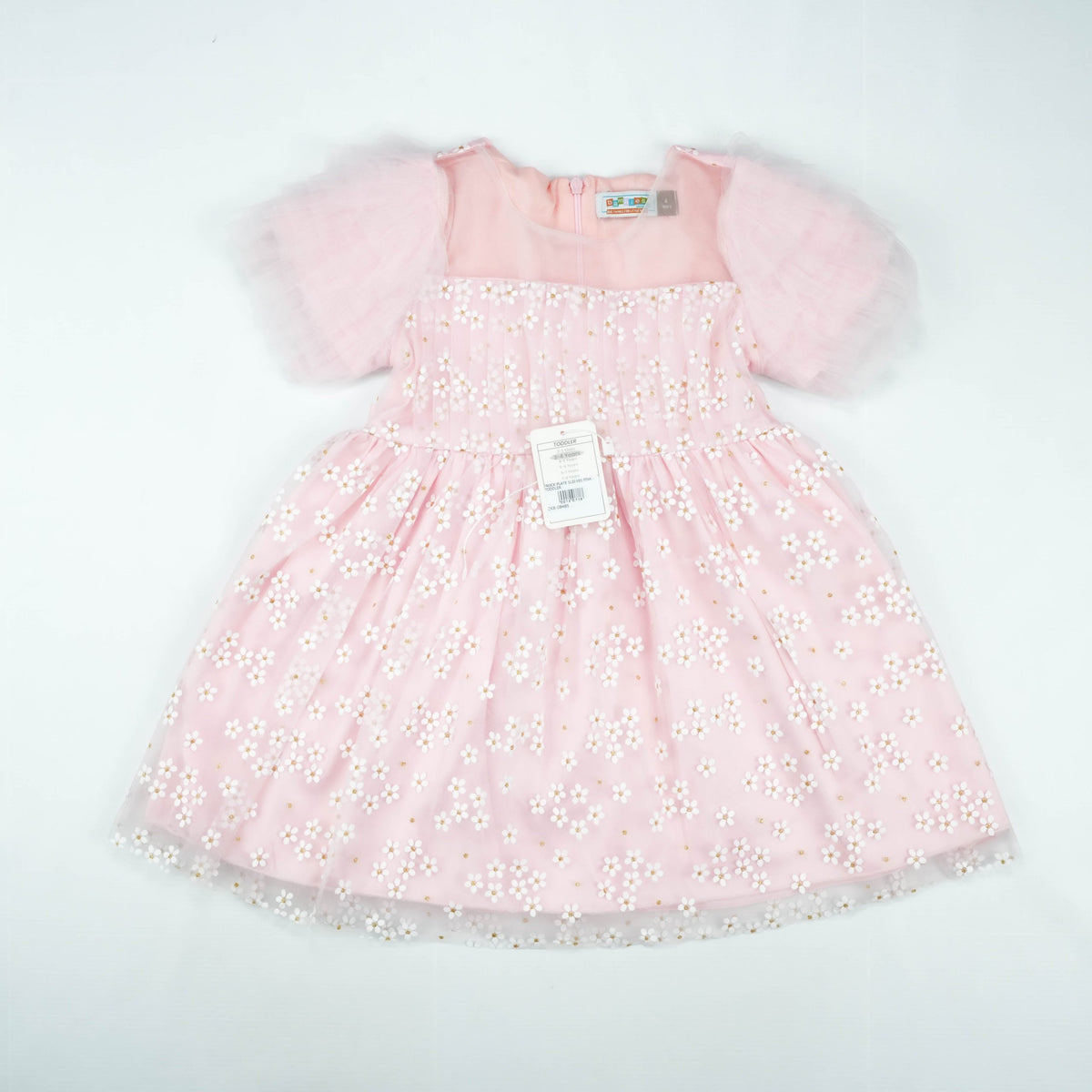 FROCK PLATE SLEEVES PINK TODDLER - 5-6 Years