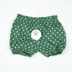 SHORT ELASTAIC BOTTOM GIRLS GREEN POLKA INFANT - 3-4 Years