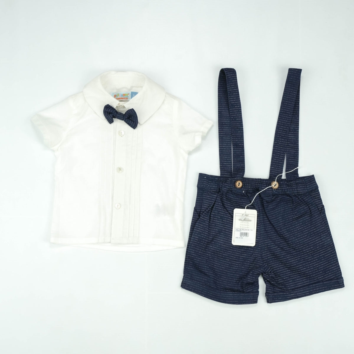 SUIT 2PC GALLACE BELT BLUE INFANT - 6-12 Months