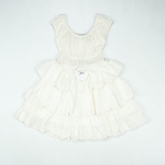 FROCK ELASTIC WASTE WHITE INFANT - 12-18 Months
