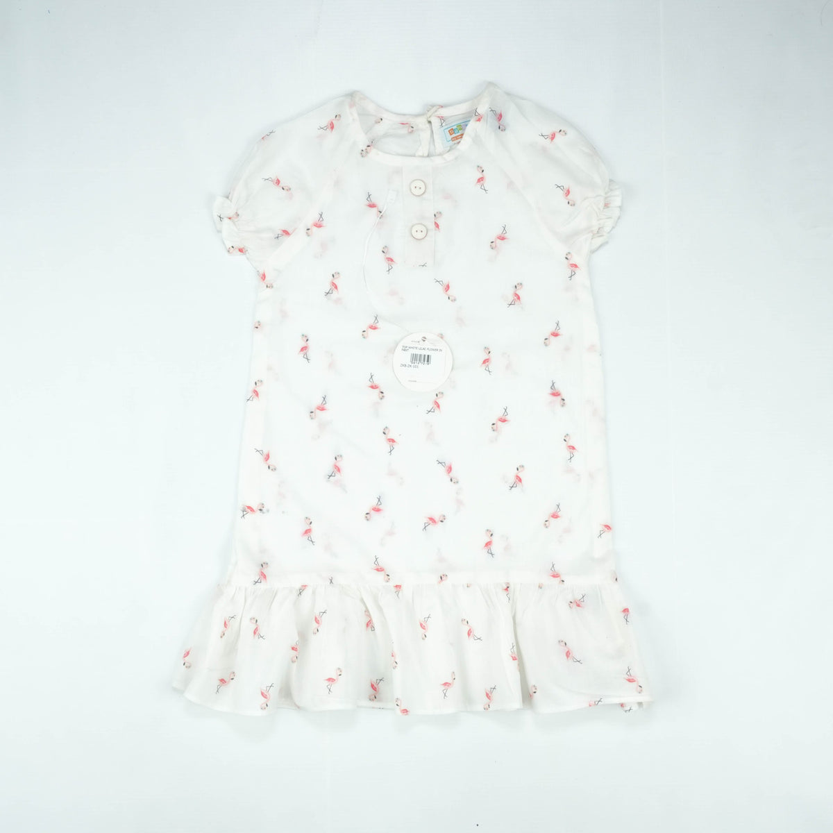 TOP WHITE LILAC FLOWER INFANT - 12-18 Months