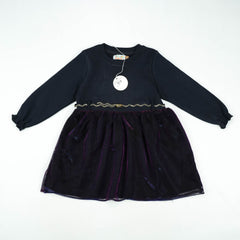 FROCK NET LONG SLEEVES BLACK TODDLER - 2-3 Years